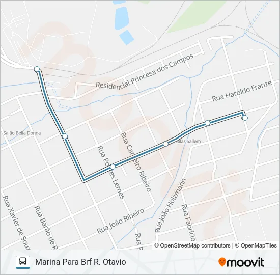 206 MARINA Bus Line Map