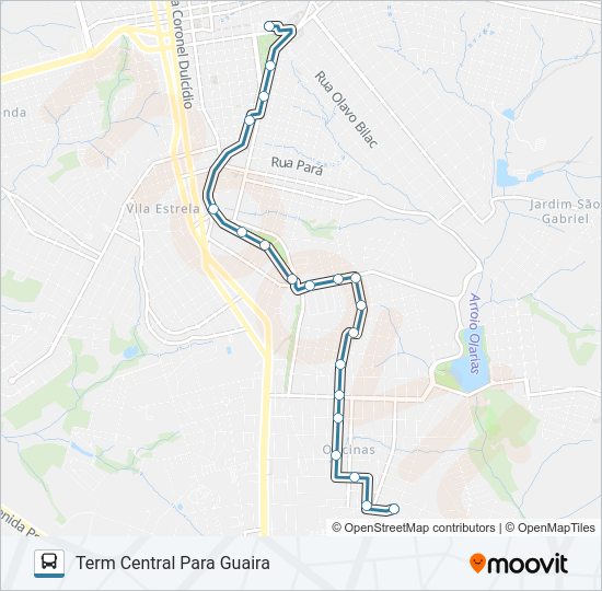 Mapa da linha 214 GUAIRA de ônibus