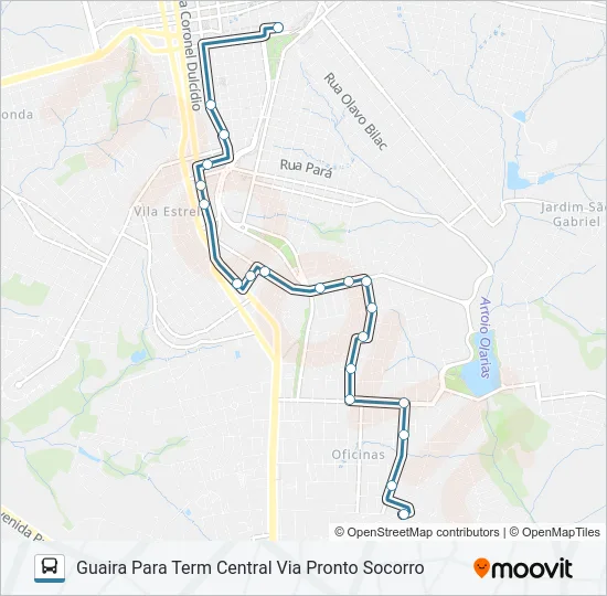 214 GUAIRA Bus Line Map