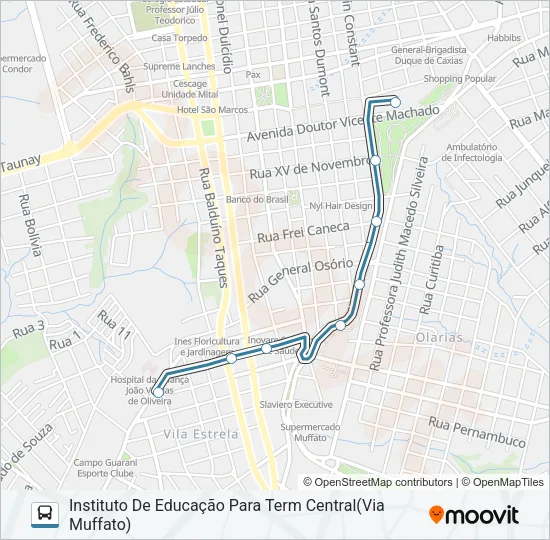 214 GUAIRA Bus Line Map