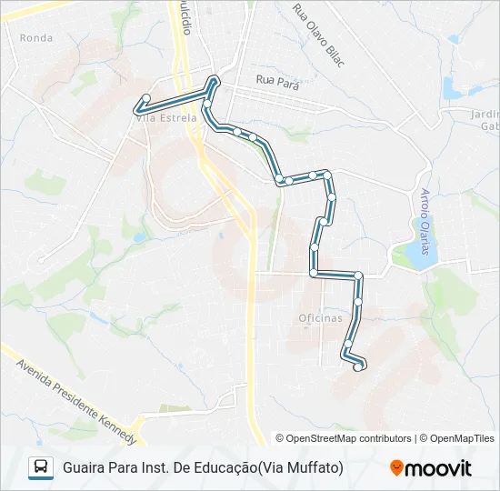 214 GUAIRA Bus Line Map