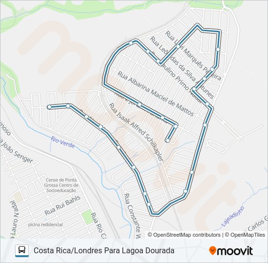 Mapa da linha 062 LONDRES de ônibus