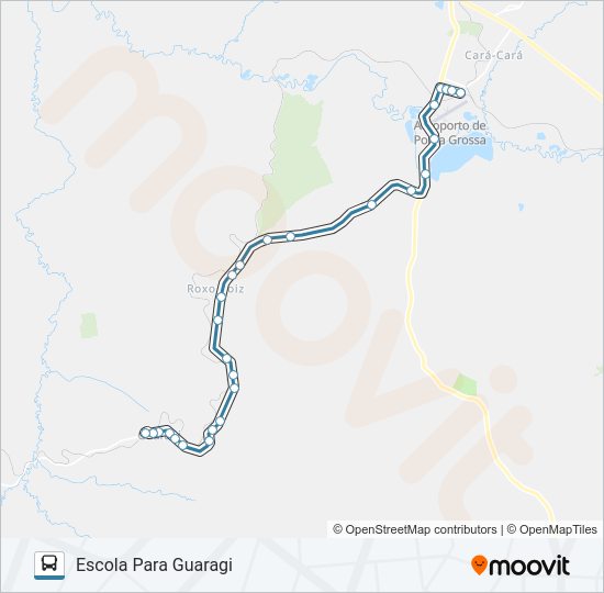 Mapa da linha 152 GUARAGI de ônibus