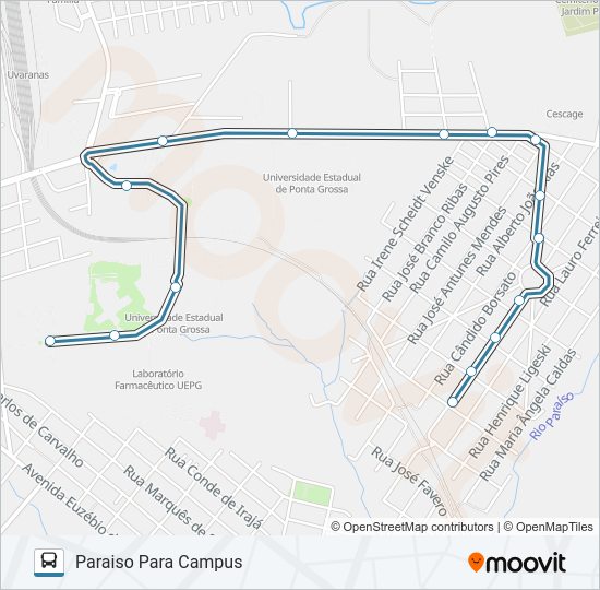 Mapa de 187 PARAISO de autobús