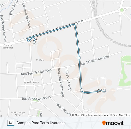 Mapa da linha 187 PARAISO de ônibus