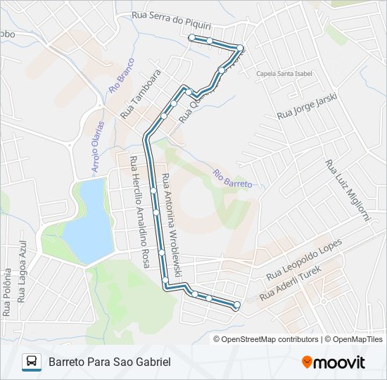 209 BARRETO bus Line Map