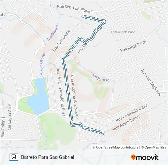209 BARRETO Bus Line Map