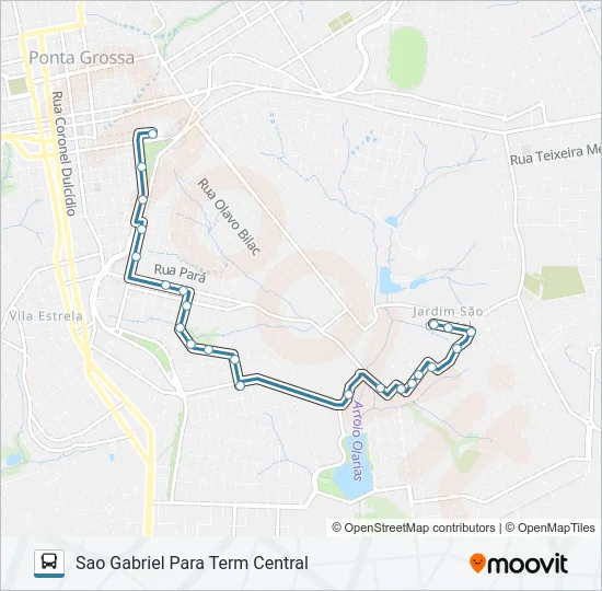 209 BARRETO Bus Line Map