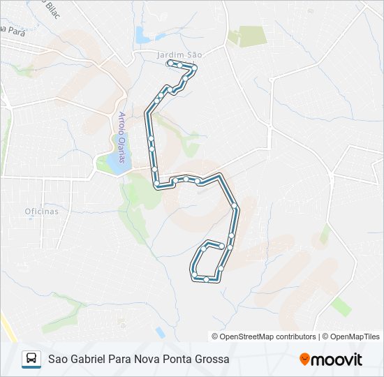 Mapa de 209 BARRETO de autobús