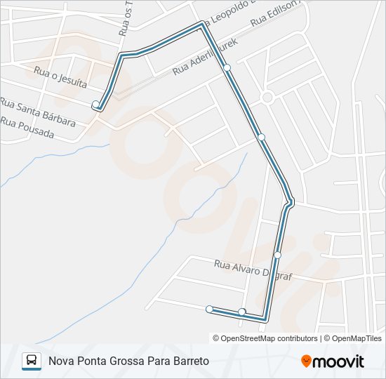 Mapa da linha 209 BARRETO de ônibus