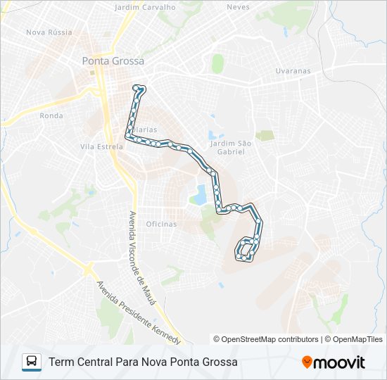 Mapa da linha 209 BARRETO de ônibus