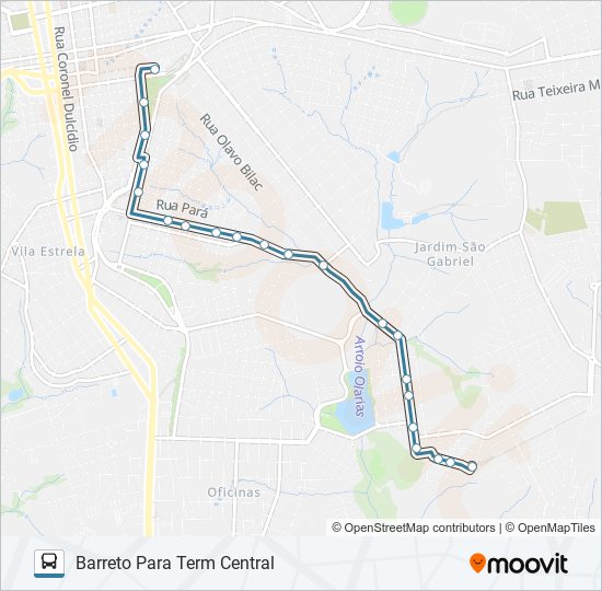 209 BARRETO bus Line Map