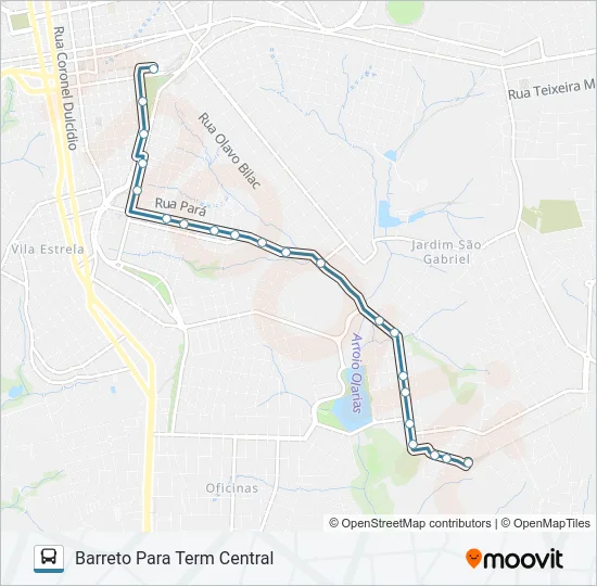 209 BARRETO Bus Line Map