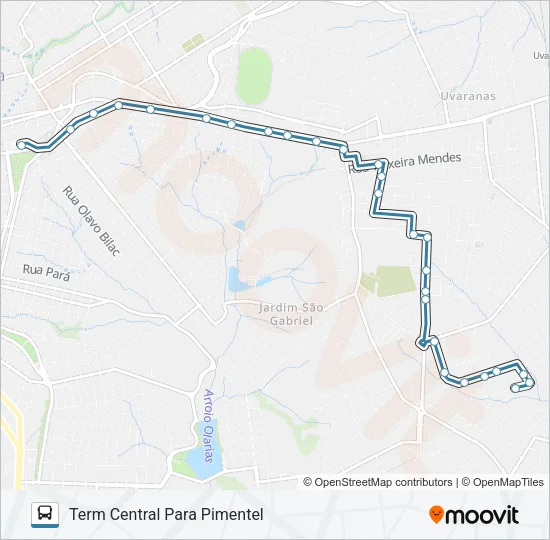 162 PIMENTEL Bus Line Map