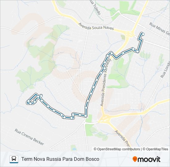 Mapa de 086 DOM BOSCO de autobús