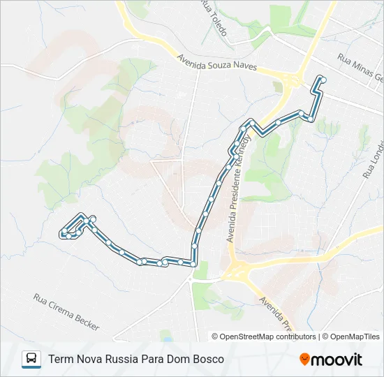 086 DOM BOSCO Bus Line Map
