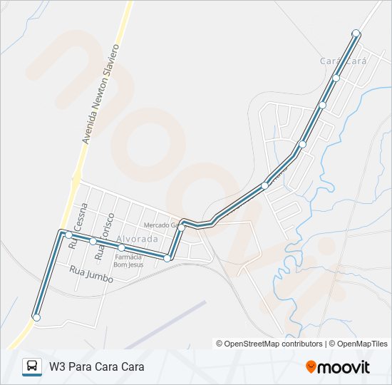 185 CARA CARA bus Line Map