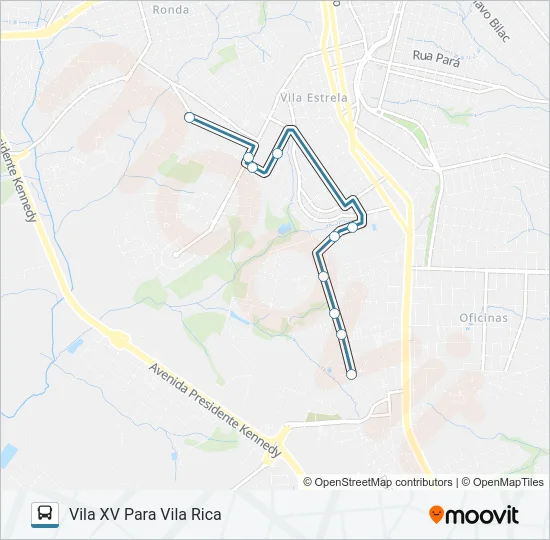 189 VILA RICA Bus Line Map