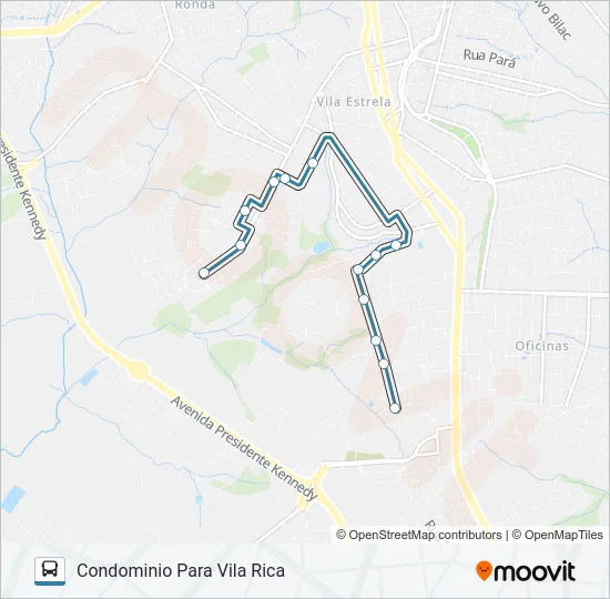 189 VILA RICA Bus Line Map