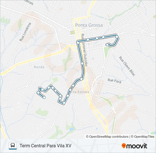 Mapa da linha 189 VILA RICA de ônibus