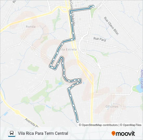 189 VILA RICA Bus Line Map
