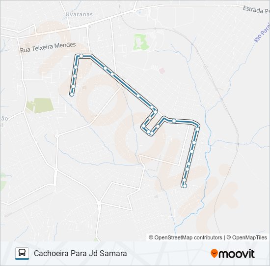 212 CACHOEIRA bus Line Map