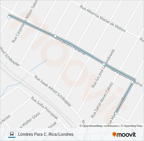 057 COSTA RICA Bus Line Map