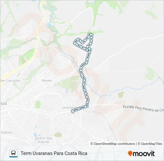 057 COSTA RICA Bus Line Map