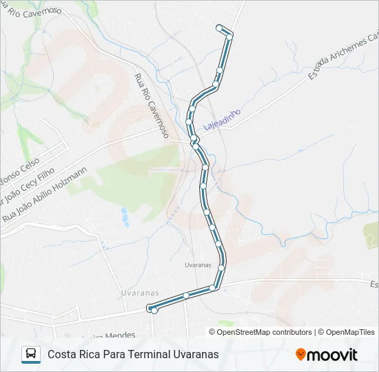 057 COSTA RICA Bus Line Map