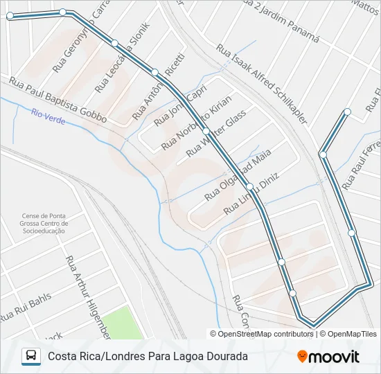 057 COSTA RICA Bus Line Map
