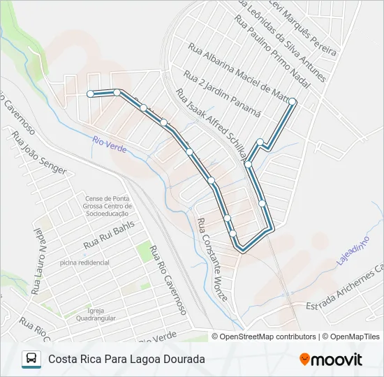 057 COSTA RICA Bus Line Map