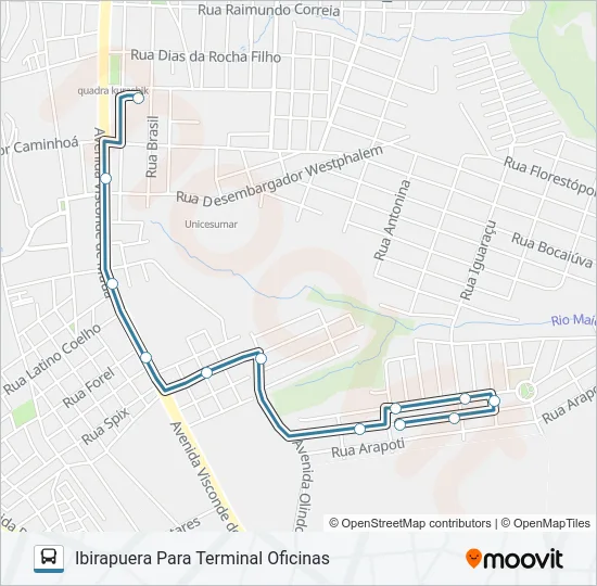 059 IBIRAPUERA Bus Line Map