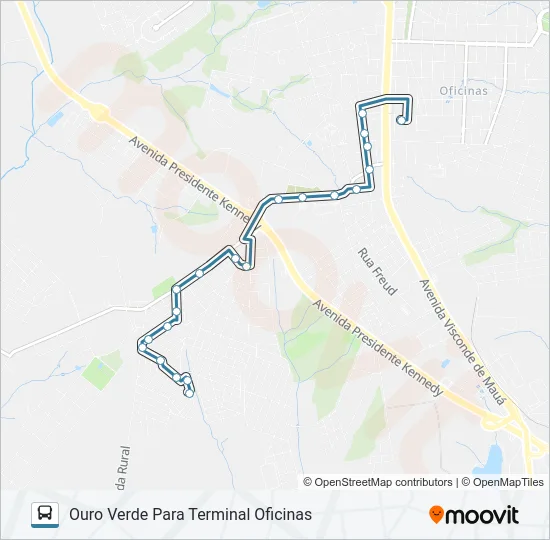 066 OURO VERDE Bus Line Map