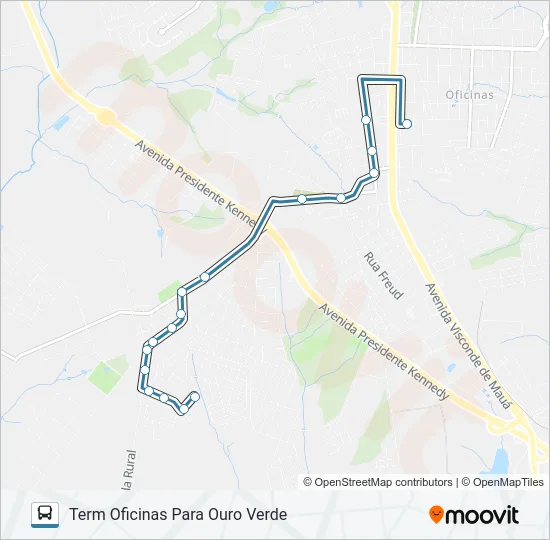 066 OURO VERDE Bus Line Map