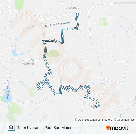 076 SAO MARCOS Bus Line Map
