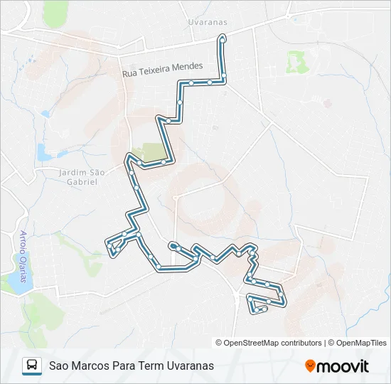 076 SAO MARCOS Bus Line Map