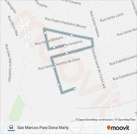 076 SAO MARCOS Bus Line Map