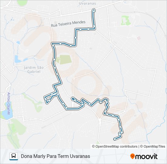 076 SAO MARCOS bus Line Map