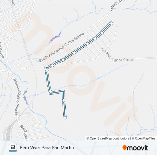 Mapa da linha 089 SAN MARTIN de ônibus