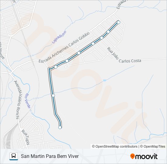 Mapa da linha 089 SAN MARTIN de ônibus