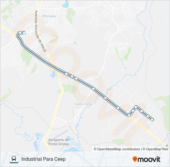 Mapa de 151 INDUSTRIAL de autobús