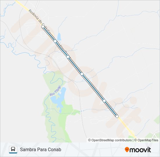 Mapa da linha 151 INDUSTRIAL de ônibus