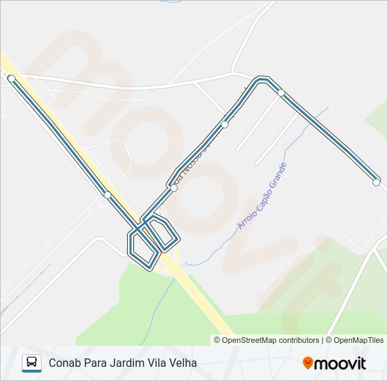 Mapa da linha 151 INDUSTRIAL de ônibus