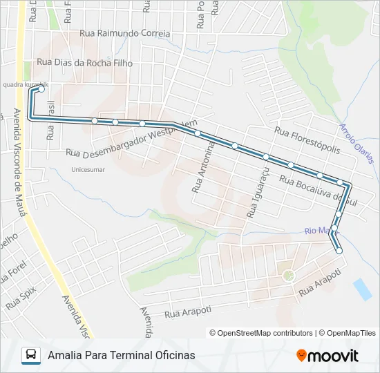 153 VILA VELHA Bus Line Map