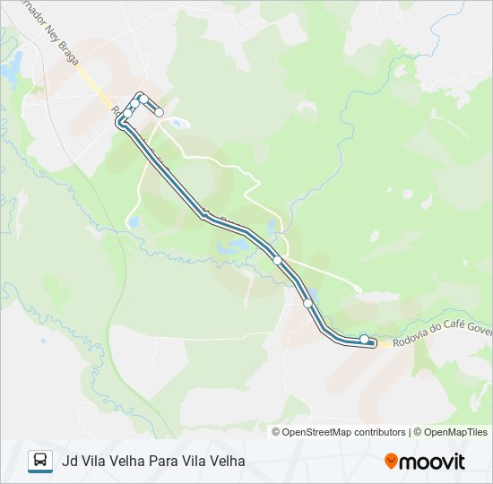 Mapa de 153 VILA VELHA de autobús