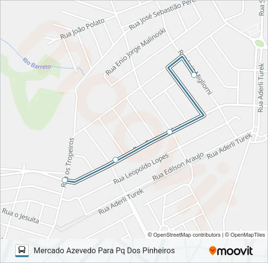 153 VILA VELHA Bus Line Map
