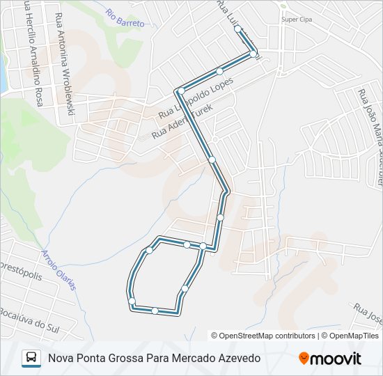 Mapa da linha 153 VILA VELHA de ônibus