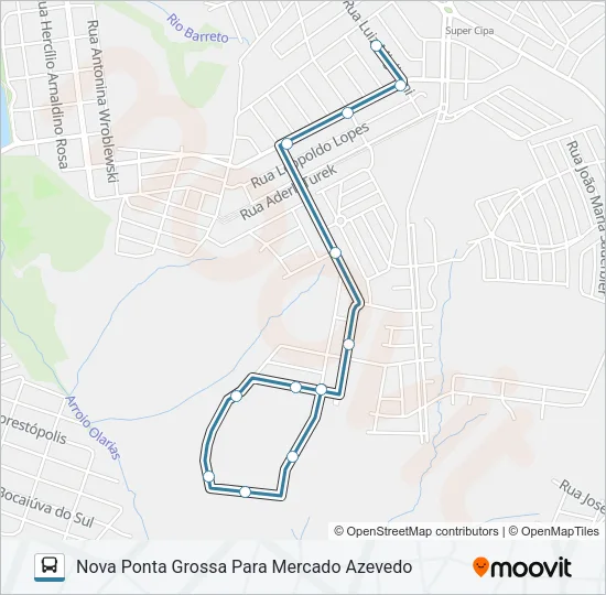 153 VILA VELHA Bus Line Map