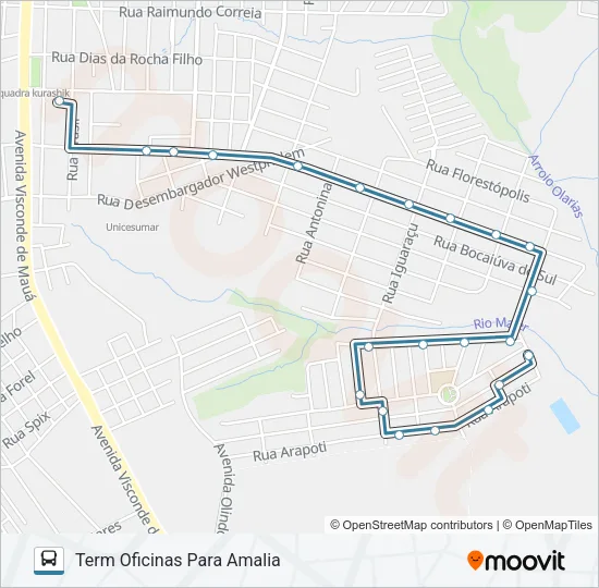 153 VILA VELHA Bus Line Map