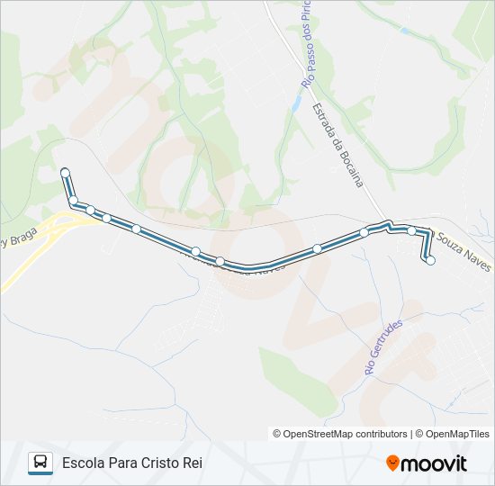 Mapa de 184 CRISTO REI de autobús